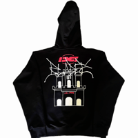 Image 2 of DRAIN GANG RED LIGHT ZIP UP HOODIE