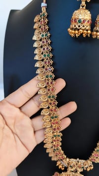 Image 4 of Sujata-Temple Jewelry Necklace Set Featuring Goddess Laxmi Copy