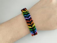 Image 4 of Black + Rainbow Elfbridge Stretch Bracelet