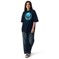 Image 4 of Unisex Oversized Tee -  Rebel Loon Blue