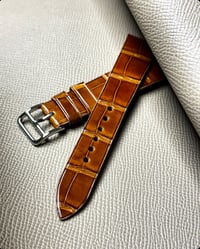 Image 1 of Vintage Ralph's Tan Glazed Alligator Watch Strap