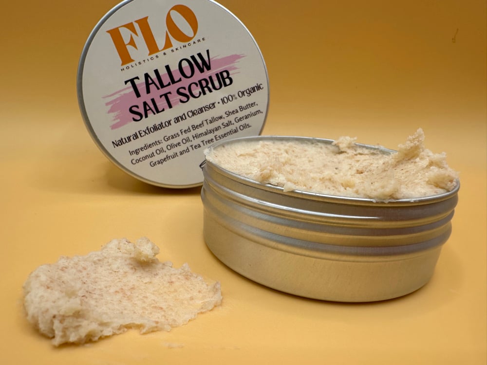 Image of Tallow Salt Scrub - Face and Body Exfoliator