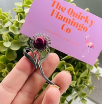 Flower Stem Peony Brooch