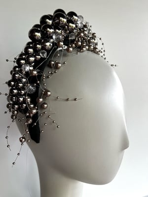 Image of Gun metal bauble headband