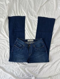 Image 1 of 00s Pink flared Jean // 36
