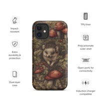 Image 9 of Boho Nature Cottagecore Inspired Hedgehogs Among Mushrooms Tough Case for iPhone®