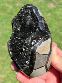 Image 3 of Septarian Nodule Polished Freeform With Calcite Inclusions| Madagascar #2894