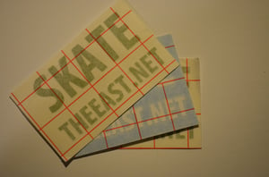 Image of "Skate The East.net" Block Vinyl Sticker RANDOM COLOR 3 Pack
