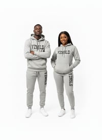 Image 1 of YB Abbreviated Bold Print Heavy Blend Jogger Suit