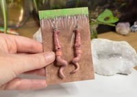Image 1 of Worm Earrings - Squiggy and Noodle