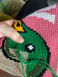 Image 3 of Ay up Duck needlepoint kit 