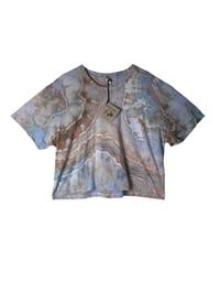 Image 2 of L Crop Tee in Earthy Geode Ice Dye
