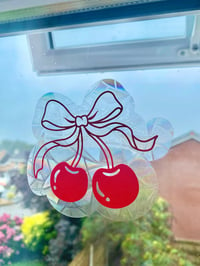 Image 1 of Cherry Bow Suncatcher