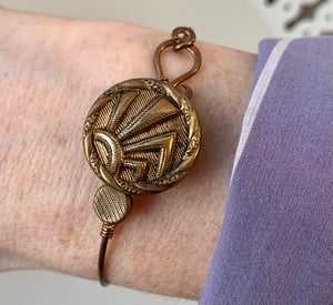 Image of "Horizon" Bronze Button Bracelet