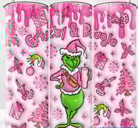 Mr pink grinch 20oz subliamtion tumbler