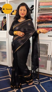 Image 1 of Pure Soft Georgette Saree with Unstitched Blouse