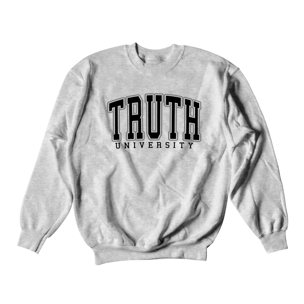 "Truth University" Crewneck | Heather Grey/Black/Grey