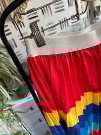 Image 2 of Stripe pleat skirt L