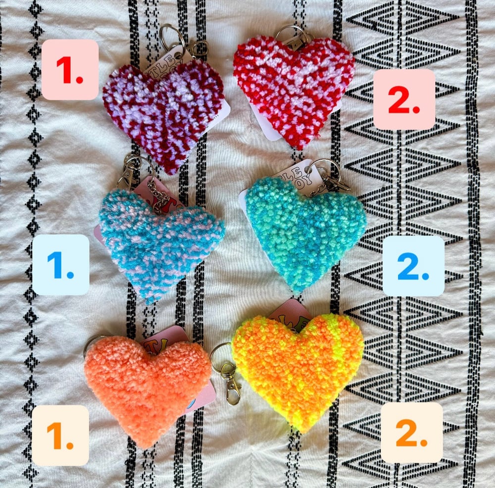 Image of Mini Heart Rug Keychains