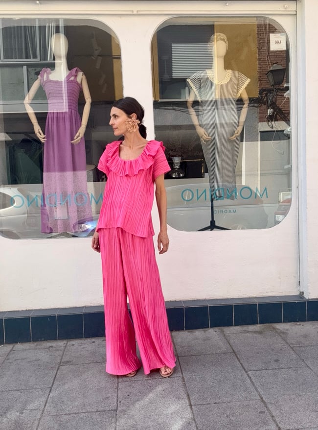SORBET PINK PLEATED PANTS