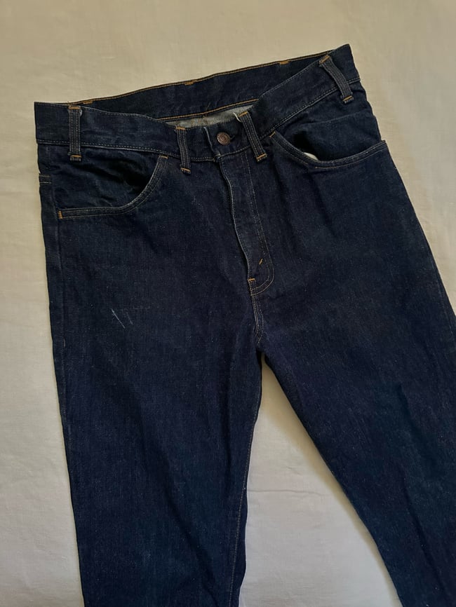 70s Levi's orange tab flare rigid denim 30 x 31 684 517 501