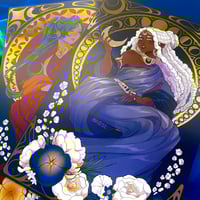 Image 4 of Moon & Star Gold Foil Large Prints