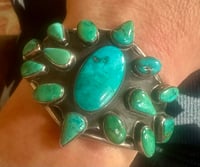 Image 1 of “Sunburst Sovereign” - Monumental turquoise cuff