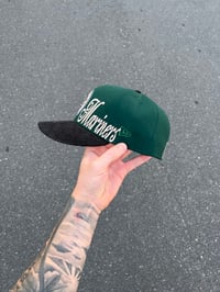 Image 3 of  CORDUROY BRIM FOREST PEACH SEATTLE MARINERS CUSTOM FITTED CAP