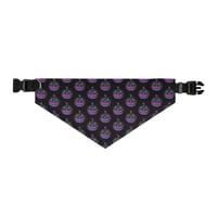 Image 2 of Pet bandana collar - Jack O Lantern Retro Purple Glow