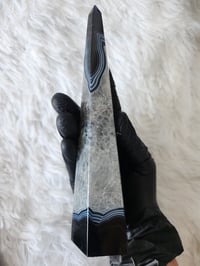 Image 8 of 8" Sardonyx Crystal Towers | White | Red - 5 Styles