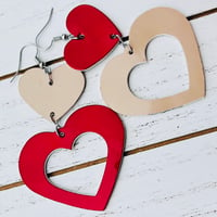 Image 1 of Double Heart earring DIE/ Troquel 320 