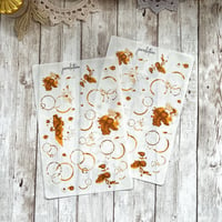 Image 1 of Splash Sticker Sheet | Transparent Matte | Dark Gold w/ Shimmer