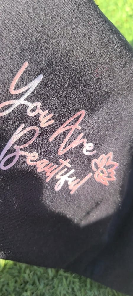 Image of "Beautiful" Crewbeck Glitter Sweater