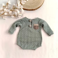 Image 1 of Photoshooting boys bodysuit |  Ari | sage | 12 months | 18 months