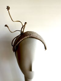 Image 1 of Gold fabric covered bandeau. 