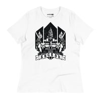 Lion Statue Women's Relaxed Tee - White 