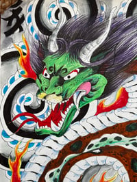 Image 4 of Original Ricky Low Dragon Demon tattoo design 