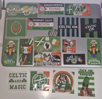 Pack of 18 Mixed Celtic Football/Ultras Stickers.