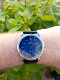 Image 1 of Men's Citron Blue Watch Black Strap 
