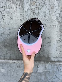 Image 3 of PINK BRIM BROWN/CREAM NEW YORK METS CUSTOM FITTED CAP