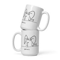 Image 1 of anxiety brain White glossy mug 