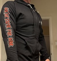 Image 3 of War Wolf Skull Zip Hoodie 