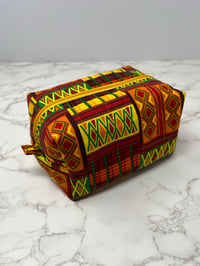 Image 1 of Handmade African Print Boxy Pouch - Diamond Kente