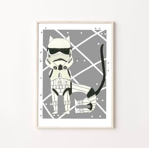 Cat ~ Stormtrooper print A4 / A3