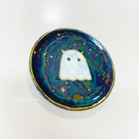 Image 4 of Cute Ghost Trinket Dish With Rainbow Effect (3.5 Inches Diameter)