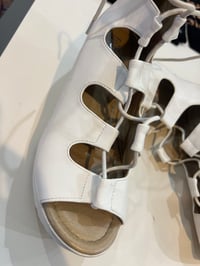 Image 2 of white lace up sandals 