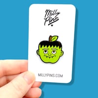 ‘Franken-Apple’ Spooky Halloween Frankenstein Candy Apple Enamel Pin