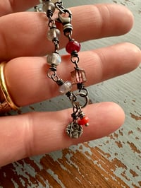 Image 19 of labradorite tourmaline and ruby charm bracelet