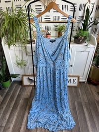 Image 1 of NWT blue printed dress
