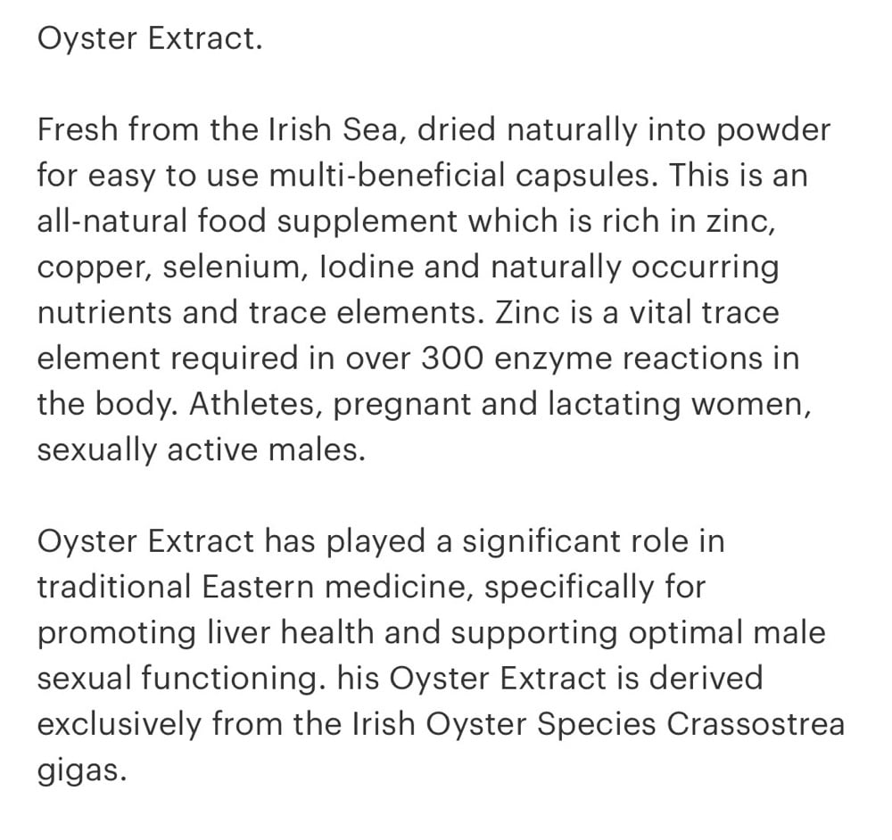 Image of Irish Oyster Extract ~ Bioavailable ~ Natural ~ Ancestral 